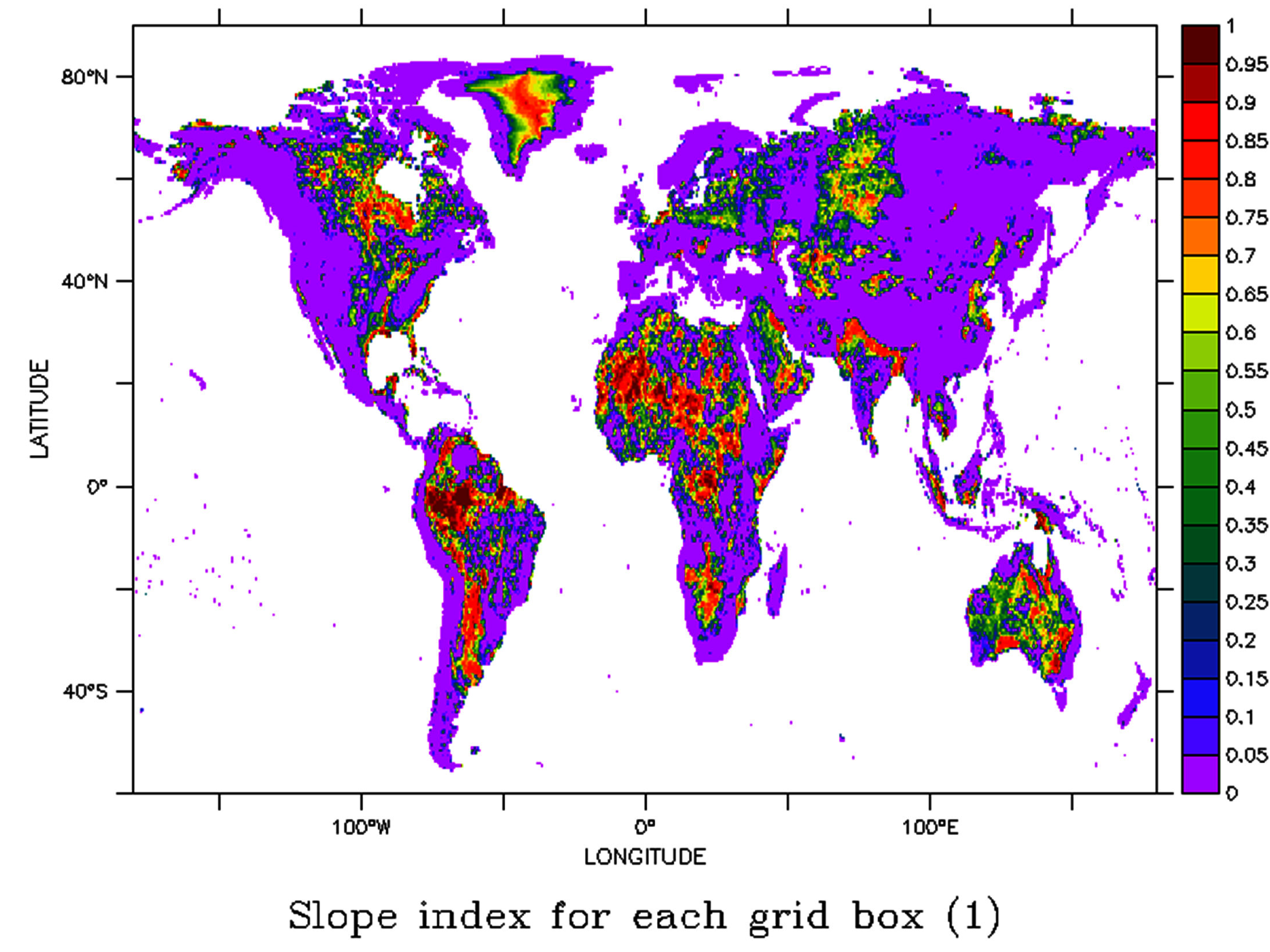 Map of the reinfiltration fraction \gamma produced by ORCHIDEE at the 0.5^{\rm{o}} resolution.